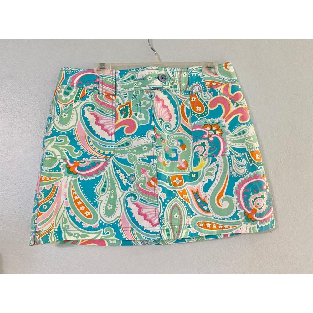 New York & Co Bright Paisley Pickleball/Tennis Skirt Skort NWT